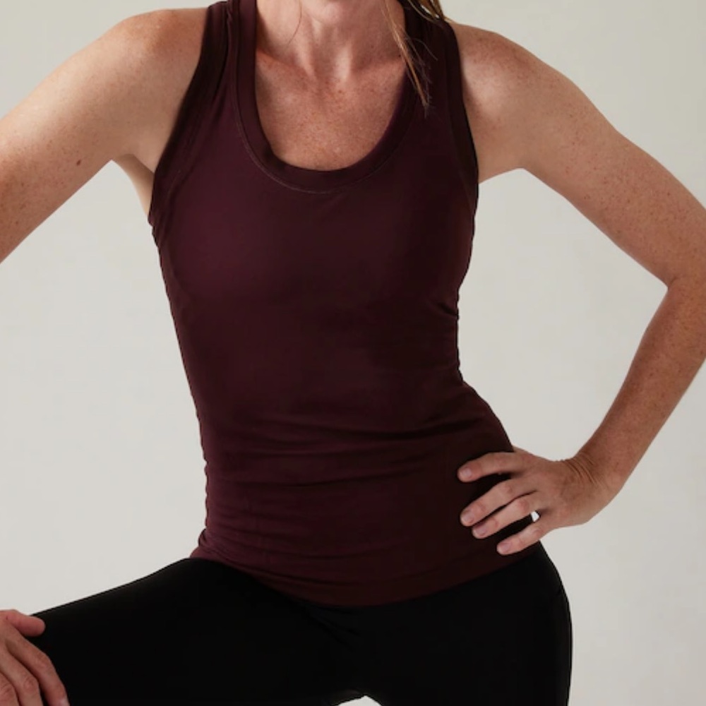 Athleta Momentum Spiced Cabernet Seamless Tank